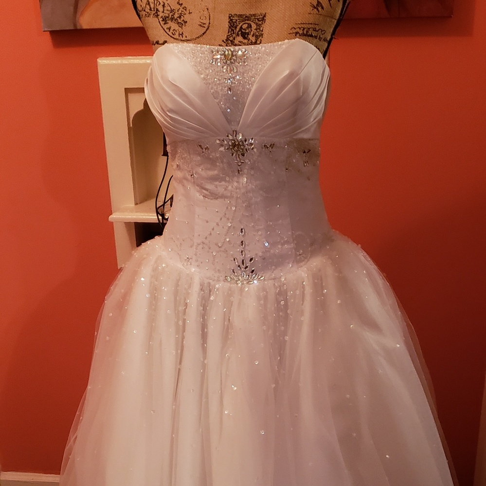 White ballgown